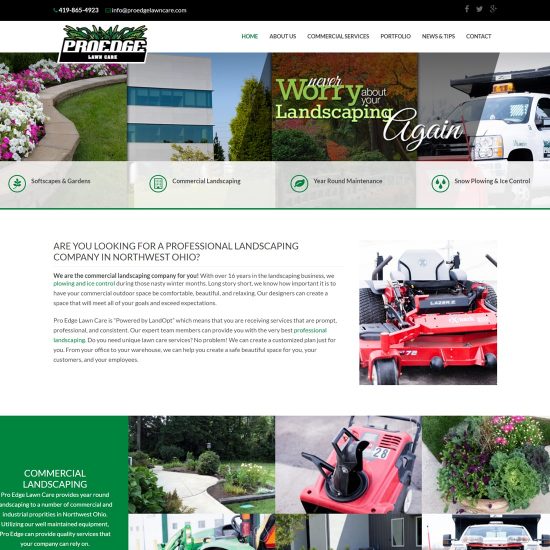 ProEdge Lawn Care Website Design