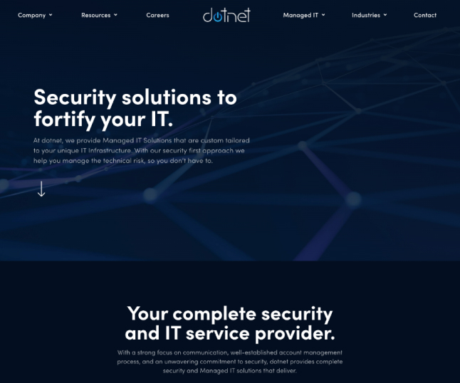 Dotnet website screenshot