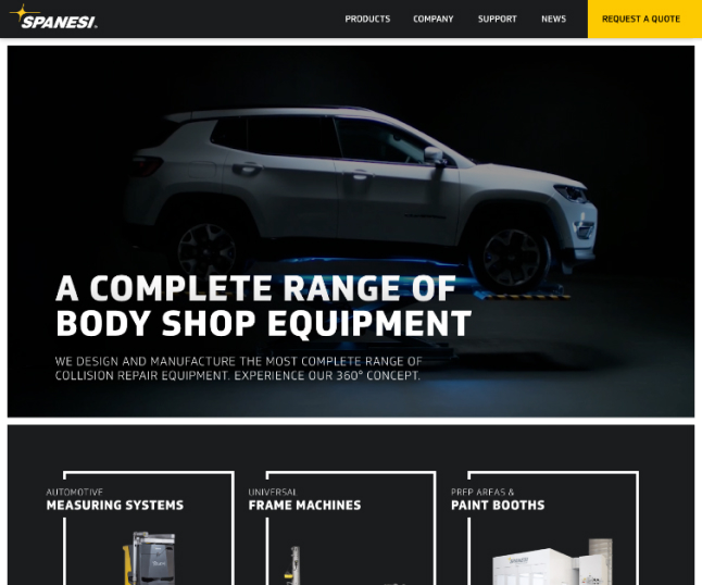 Spanesi website screenshot