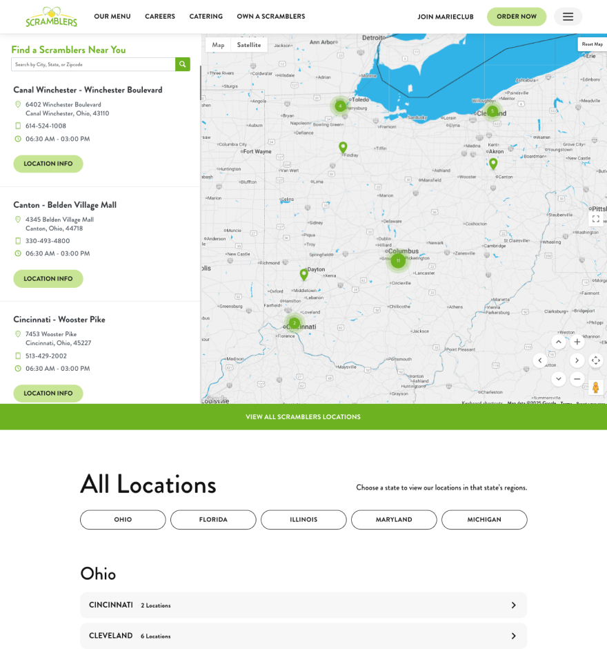 Scramblers website screenshot