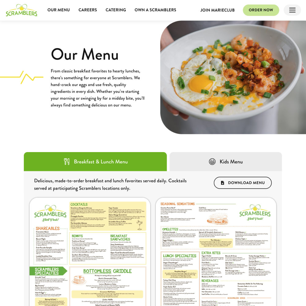 Scramblers website screenshot