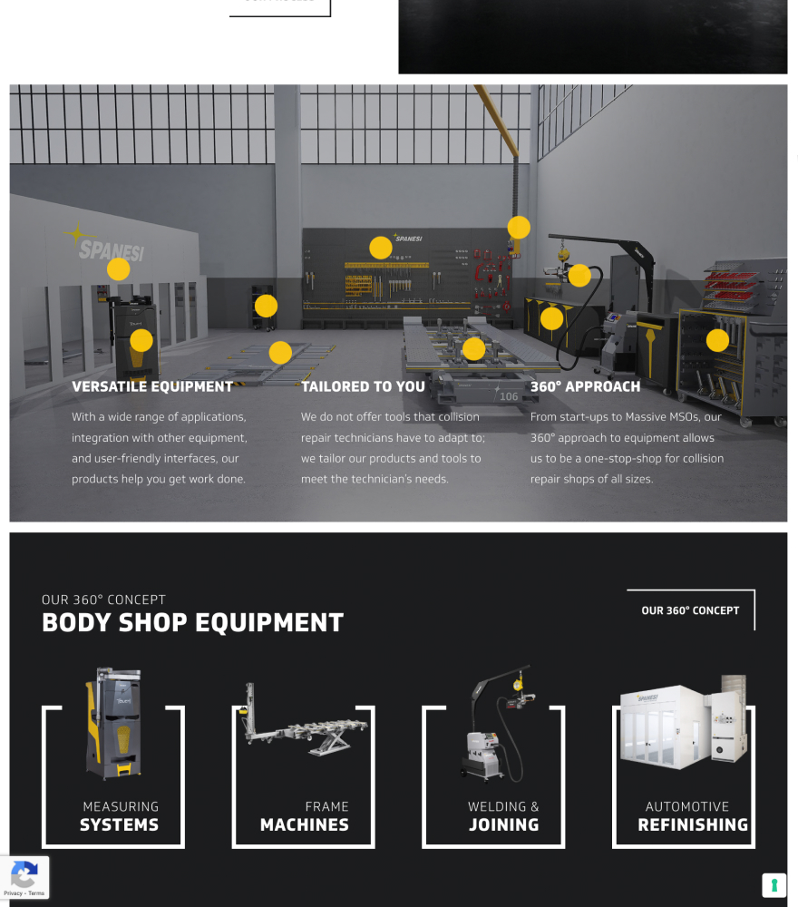 Spanesi website screenshot