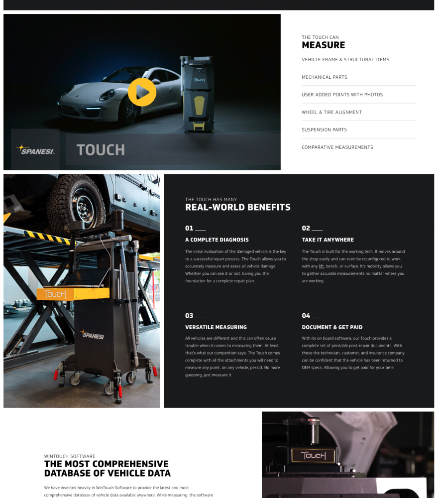 Spanesi website screenshot