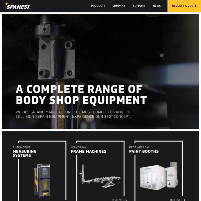 Spanesi website screenshot