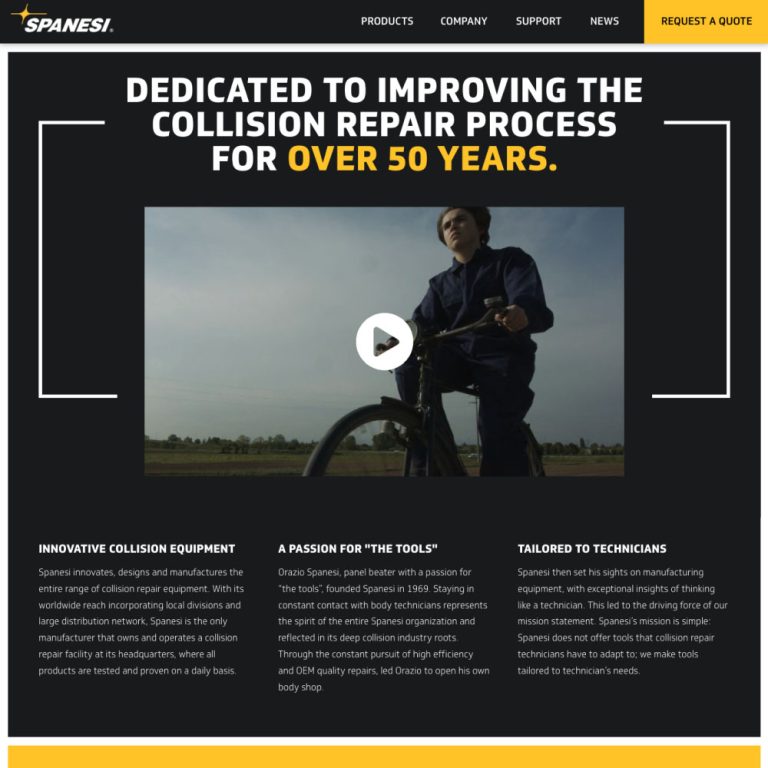 Spanesi website screenshot