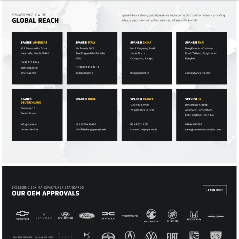 Spanesi website screenshot